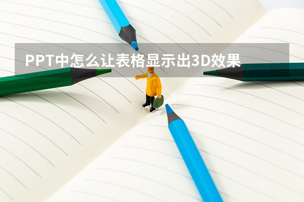 PPT中怎么让表格显示出3D效果