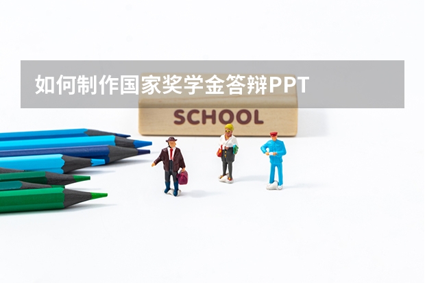 如何制作国家奖学金答辩PPT