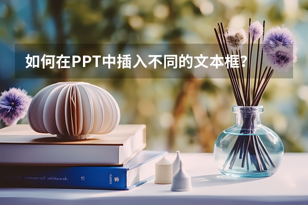 如何在PPT中插入不同的文本框？