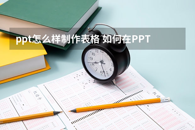 ppt怎么样制作表格 如何在PPT上设计表格模版