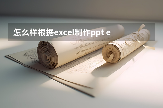 怎么样根据excel制作ppt excel表格怎么弄成PPT