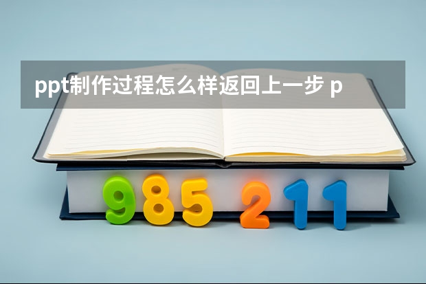 ppt制作过程怎么样返回上一步 ppt怎样返回上一张幻灯片？